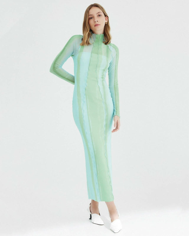 Significant Other - Significant Other Jean Dress in Green Mirage
