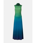 Simkhai Aldina Ruched Ombre Stretch Jersey Turtleneck Maxi Dress Multi Size S / AU 8 & XL / AU 14 - Dresses