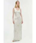 Simkhai Bex Embellished Gown Maxi Dress Cream Size US 6 AU 10 - 10 / White - Dresses