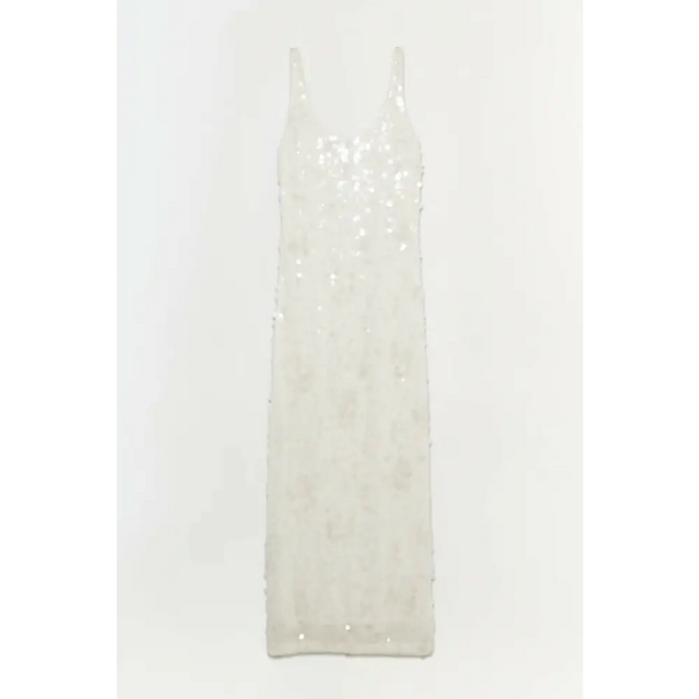 Simkhai Bex Embellished Gown Maxi Dress Cream Size US 6 AU 10 - 10 / White - Dresses