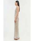 Simkhai Bex Sequin Tank Champagne Tulle Dress Size US 6 - 6 / White - Dresses