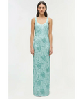 Simkhai Bex Sequined Gown Maxi Dress Green Size US 4 AU 8 - 8 / Blue - Dresses