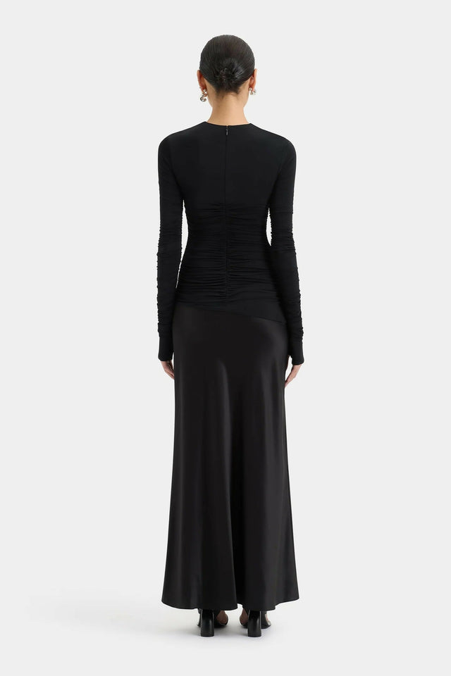 Sir Alessia Draped Gown Size 1 (8) - 8 / Black - Dresses