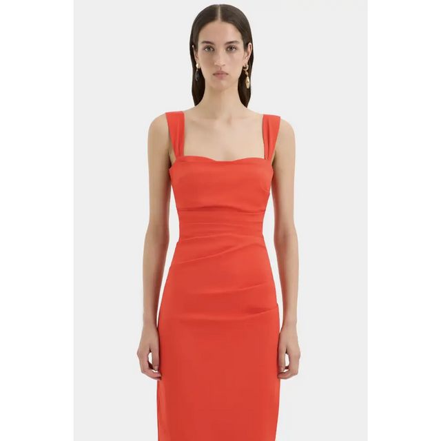 SIR. Dahlia Balconette Gown in Tangerine size 2 / AU 10 - Red / 10 - Dresses