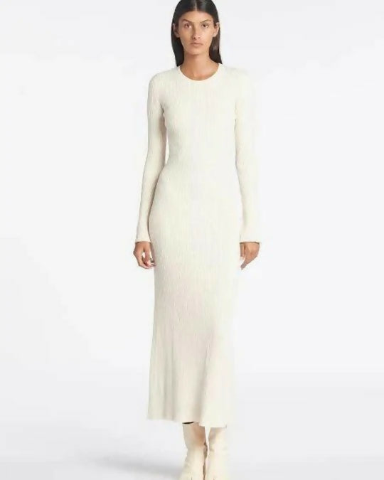 Sir Enes Cross Back Knit Dress - 6 / White - Dresses