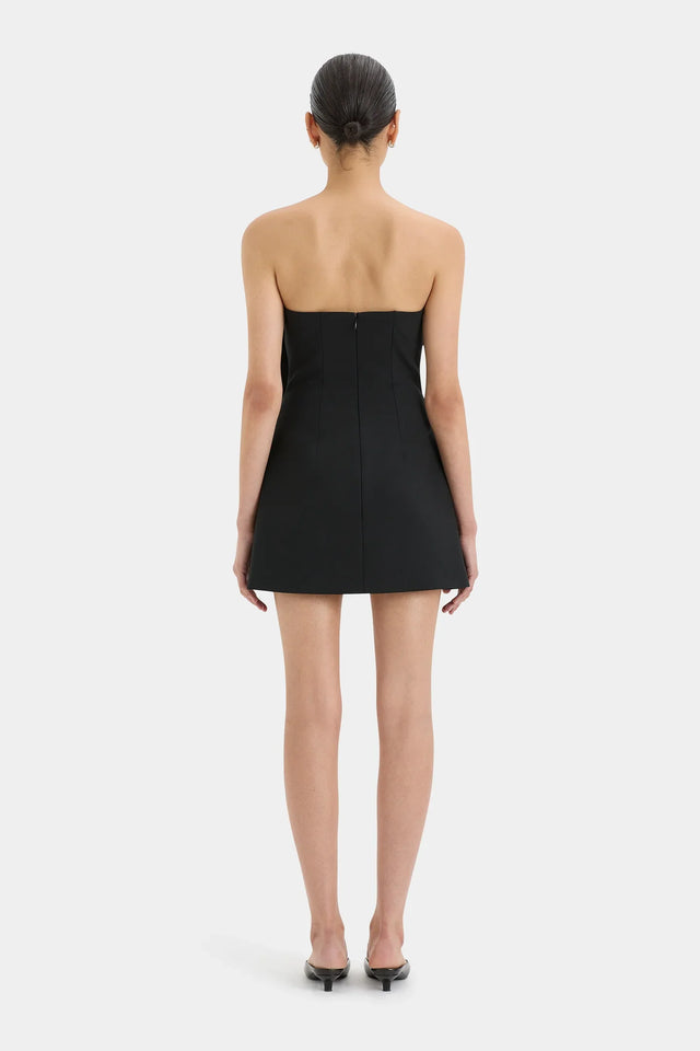 Sir Leonardo Pleated Mini Dress - 6 / Black - Dresses