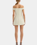 Sir Sandrine off Shoulder Mini Dress in Ecru Size 8 & 10 - Dresses