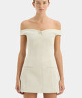 Sir Sandrine off Shoulder Mini Dress in Ecru Size 8 & 10 - Dresses