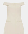 Sir Sandrine off Shoulder Mini Dress in Ecru Size 8 & 10 - Dresses
