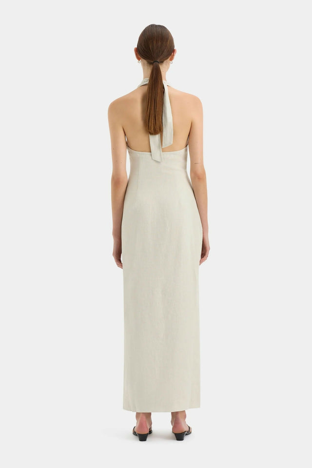 Sir The Label Affogato Halter Maxi Dress - 6 / Nude - Dresses