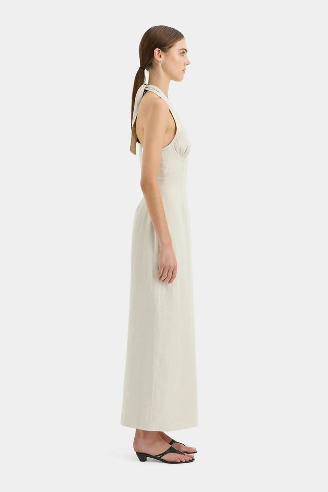 Sir The Label Affogato Halter Maxi Dress - 6 / Nude - Dresses