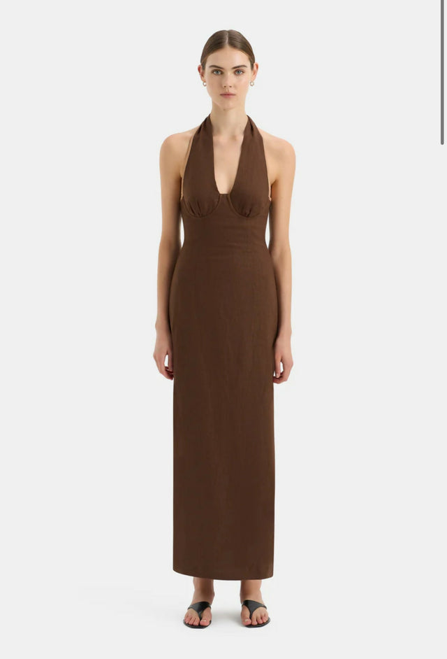 Sir The Label Affogato Halter Midi Dress - Dresses