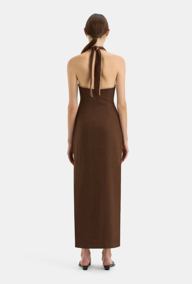 Sir The Label Affogato Halter Midi Dress - Dresses