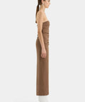 Sir The Label Alba Strapless Gown in Mocha - Dresses