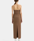 Sir The Label Alba Strapless Gown in Mocha - Dresses
