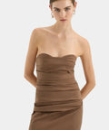 Sir The Label Alba Strapless Gown in Mocha Size 2 /AU 10 - 10 / Brown - Dresses