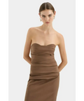 Sir The Label Alba Strapless Gown Maxi Dress Mocha Size 1 & 2 - Dresses