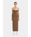 Sir The Label Alba Strapless Gown Maxi Dress Mocha Size 1 & 2 - Dresses