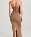 Sir The Label Alba Strapless Gown Mocha - 6 / Brown - Dresses