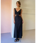 Sir The Label Alma Cut Out Dress In Black Size (6) 6 / Black Dresses