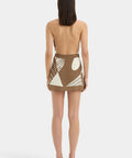 Sir The Label Almara Wrap Halter Mini Dress Brown - 6 / Brown - Dresses