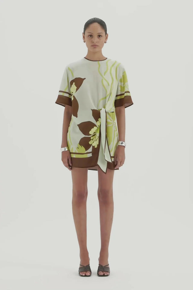 Sir The Label Amaia Mini Dress in Floral Vine - Dresses