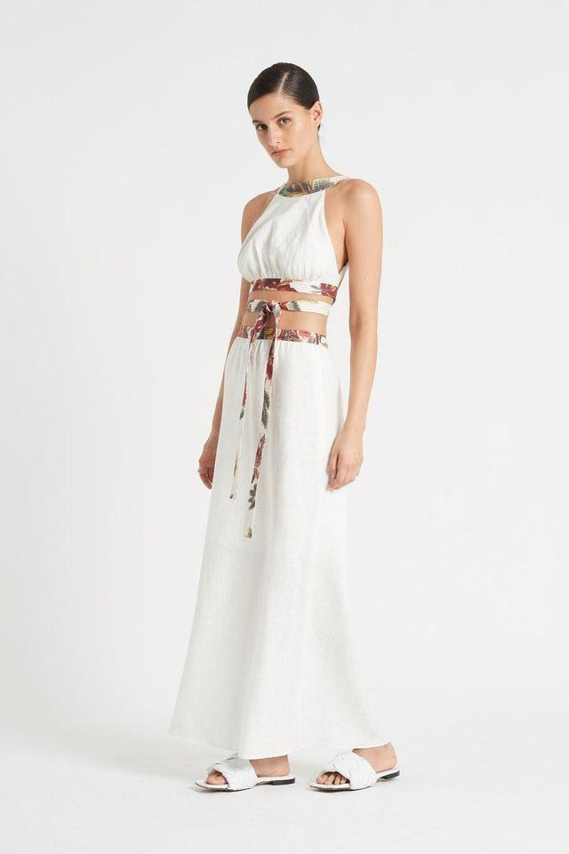 Sir The Label Ambroise Open Back Gown - 4 / White - Dresses