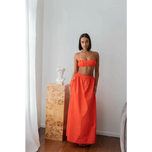 SIR the Label Anja Set - 6 / Mandarin Red - Outfit Sets