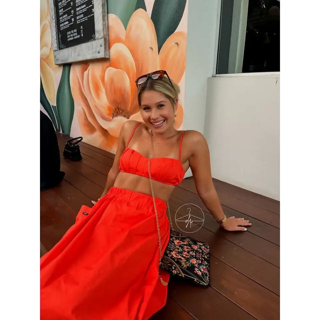 SIR the Label Anja Set - 6 / Mandarin Red - Outfit Sets