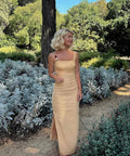 Sir The Label Antonia Beaded Midi Dress - 14 / Yellow - Dresses
