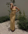 Sir The Label Antonia Beaded Midi Dress - 14 / Yellow - Dresses