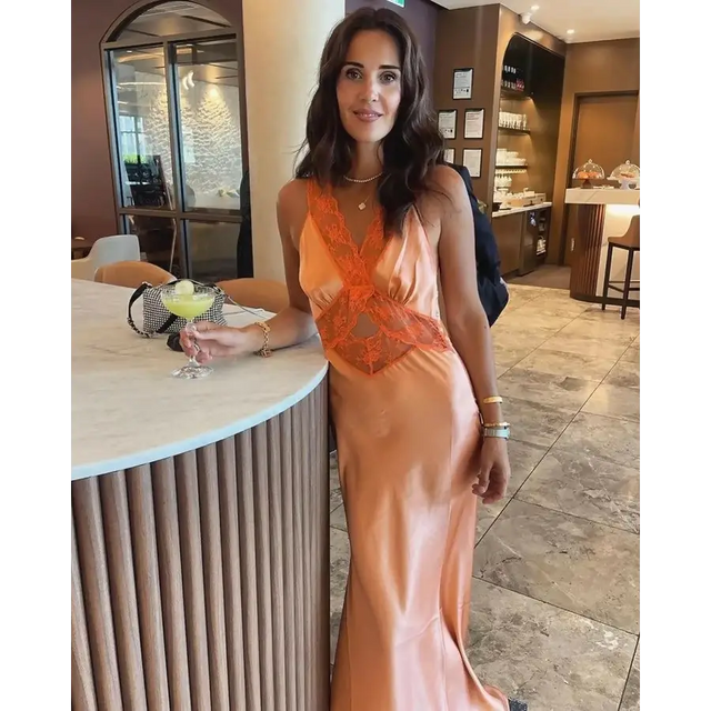 SIR the Label Aries Cut Out Gown - 6 / Peach - Dresses