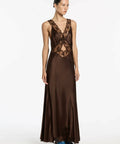 Sir The Label Aries Cut Out Gown in Chocolate - 10 / Chocolate - Dresses