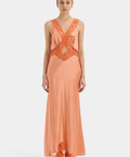 Sir The Label Aries Cut Out Gown in Peach - Dresses