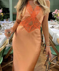Sir The Label Aries Cut Out Gown in Peach - Dresses