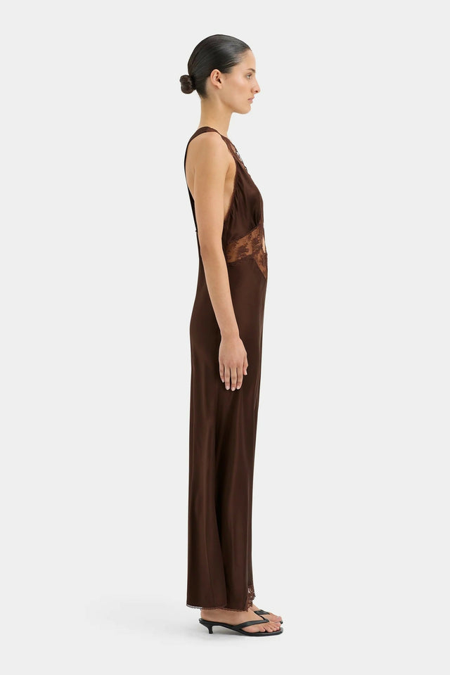 Sir the Label Aries Cutout Midi Brown - 4 / Brown - Dresses