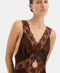 Sir the Label Aries Cutout Midi Brown - 4 / Brown - Dresses