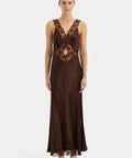 Sir the Label Aries Cutout Midi Brown - 4 / Brown - Dresses