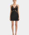 Sir The Label Aries Mini Slip Dress - 8 / Black - Dresses