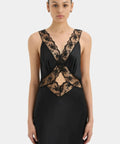 Sir The Label Aries Silk Cut Out Gown in Black - Dresses