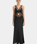 Sir The Label Aries Silk Cut Out Gown in Black - Dresses