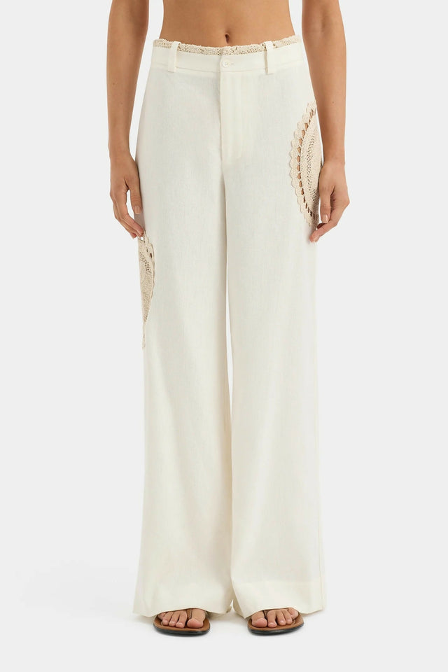 Sir the Label Atacama Trouser + Bralette Set - 6 / White - Outfit Sets