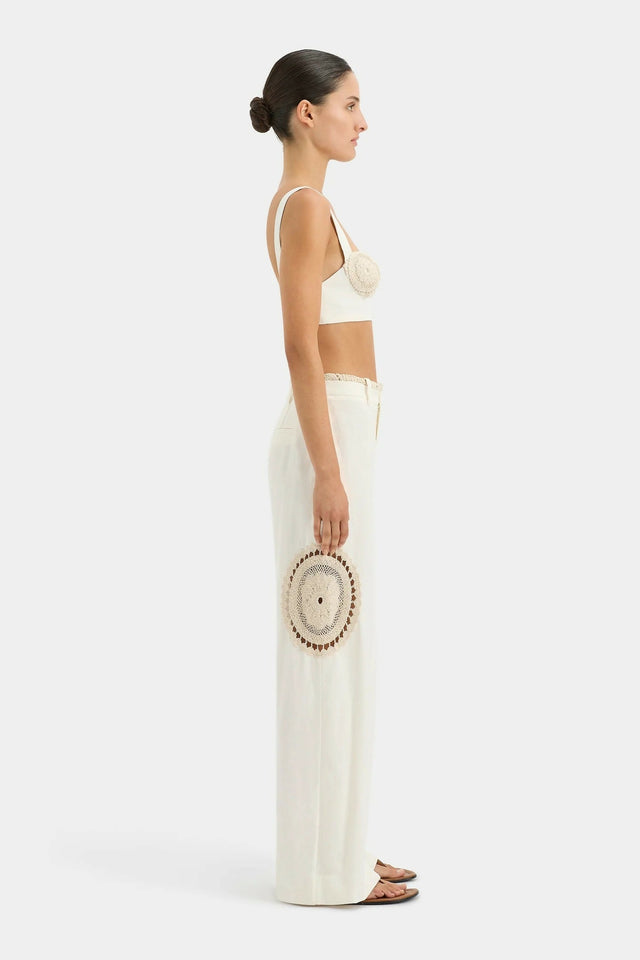 Sir the Label Atacama Trouser + Bralette Set - 6 / White - Outfit Sets