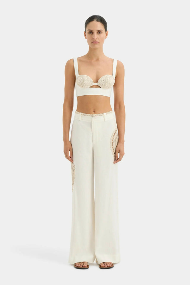 Sir the Label Atacama Trouser + Bralette Set - 6 / White - Outfit Sets