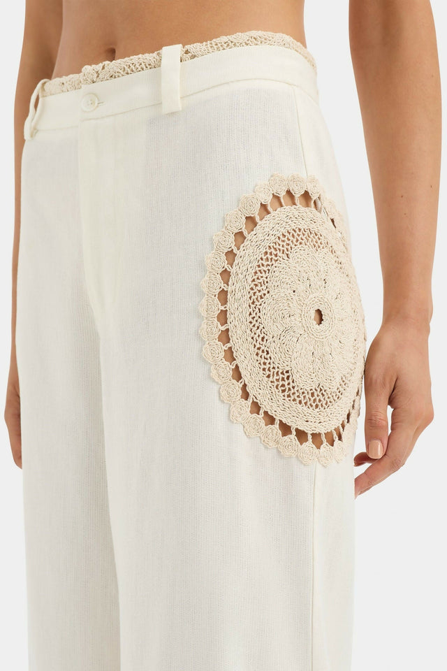 Sir the Label Atacama Trouser + Bralette Set - 6 / White - Outfit Sets