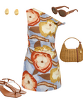 Sir The Label Avery Twist Mini Dress in Camellia Print - Dresses