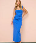 Sir The Label Azul Balconette Gown Cobalt - Dresses