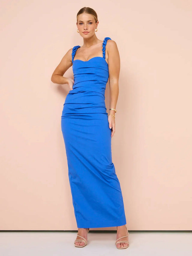 Sir The Label Azul Balconette Gown In Cobalt Blue Size 8 10 - 8 / Blue - Dresses