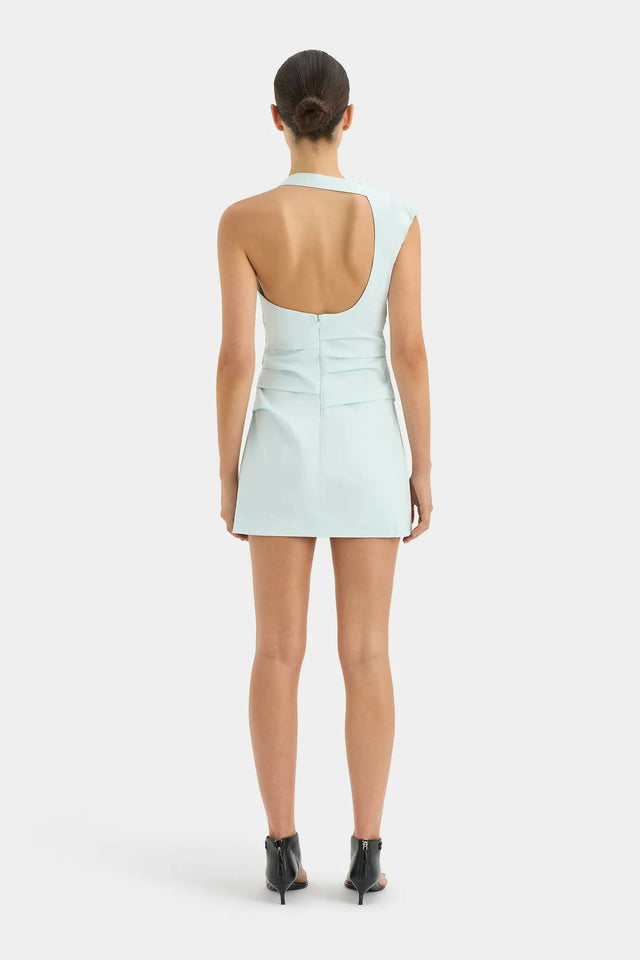 Sir the Label Azul Gathered Mini Dress - 4 / Blue - Dresses