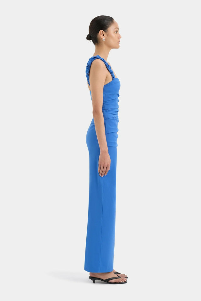 Sir The Label Balconette Azul Gown - 6 / Blue - Dresses